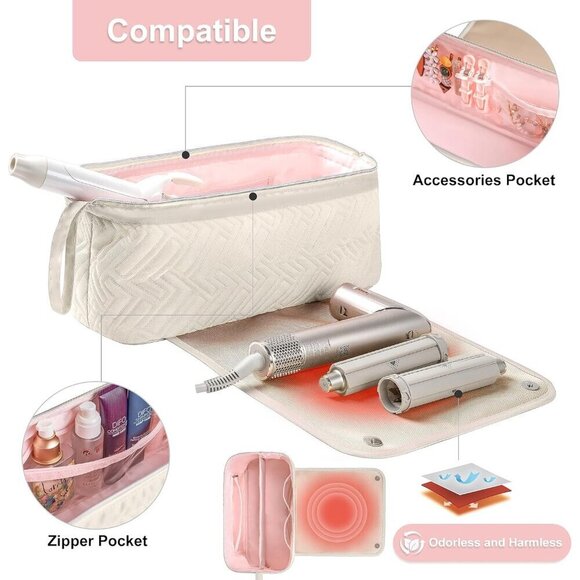 Travel Hair Tool Bag Heat Resistant Mat Organizer for Flat Irons Curlers main image 6